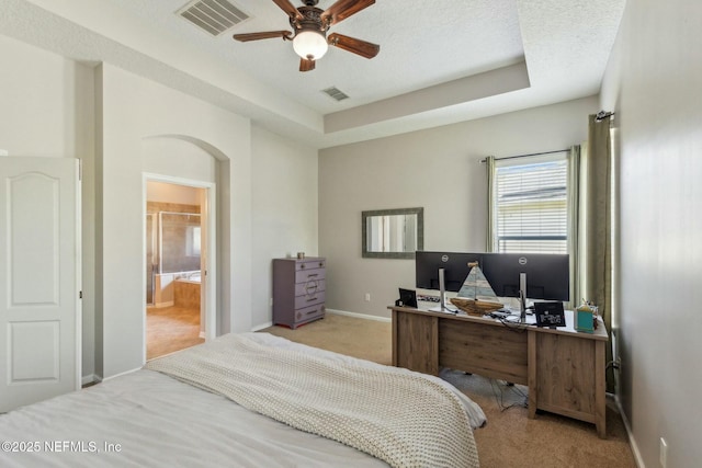 244 W Berkswell Dr, Saint Johns, FL 32259 - bedroom featuring arched walkways, carpet flooring, baseboards, and visible vents
