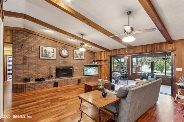 5822 Silver Sands Cir, Keystone Heights, FL 32656 - living area with a wealth of natural light, a ceiling fan, and hardwood / wood-style flooring