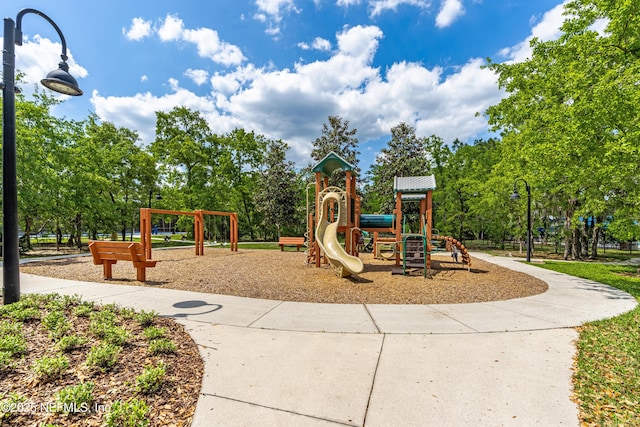 view of community jungle gym
