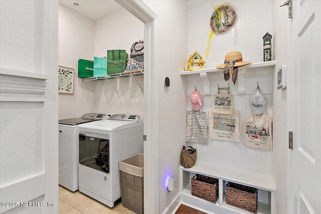 225 Garden Wood Dr, Ponte Vedra, FL 32081 - laundry room featuring laundry area, washing machine and clothes dryer, and tile patterned floors