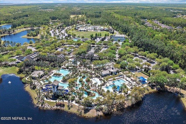 225 Garden Wood Dr, Ponte Vedra, FL 32081 - bird's eye view featuring a forest view and a water view