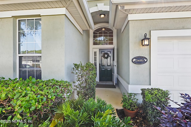 708 El Vergel Ln, Saint Augustine, FL 32080 - view of exterior entry with stucco siding