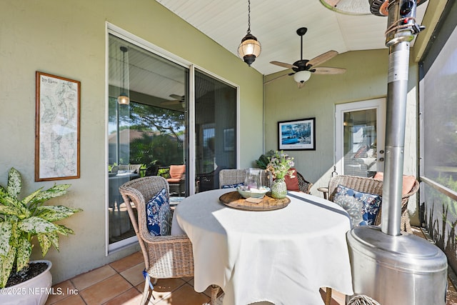708 El Vergel Ln, Saint Augustine, FL 32080 - sunroom with ceiling fan