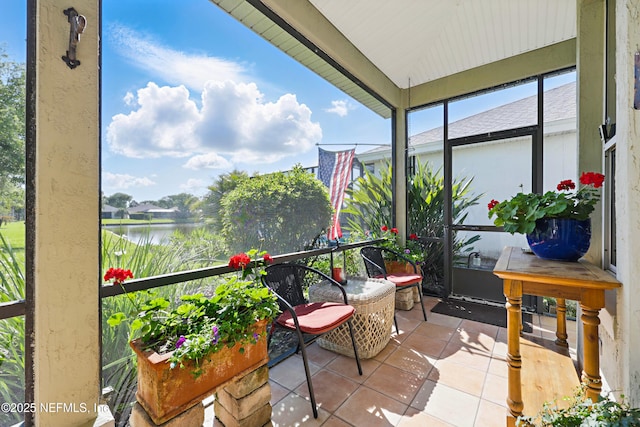 708 El Vergel Ln, Saint Augustine, FL 32080 - sunroom / solarium featuring a water view