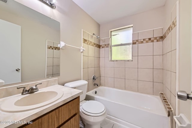 11764 Raven Dr W, Jacksonville, FL 32218 - full bathroom with toilet, vanity, and bathing tub / shower combination