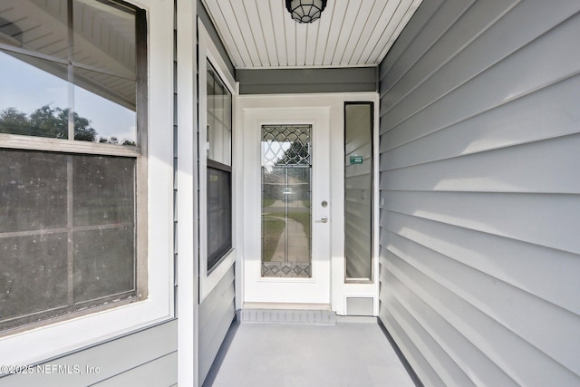 view of doorway to property