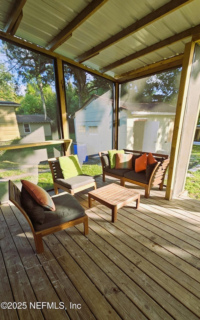 4916 Dundee Rd, Jacksonville, FL 32210 - deck with an outdoor hangout area