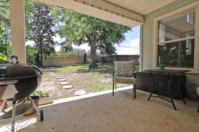 3038 Majestic Oaks Ln, Green Cove Springs, FL 32043 - view of patio / terrace featuring grilling area and a fenced backyard
