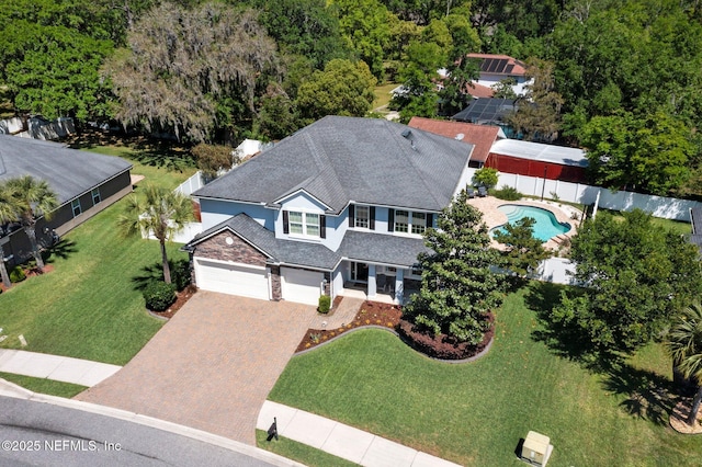11725 Paddock Gates Dr, Jacksonville, FL 32223 - view from above of property with a pool area