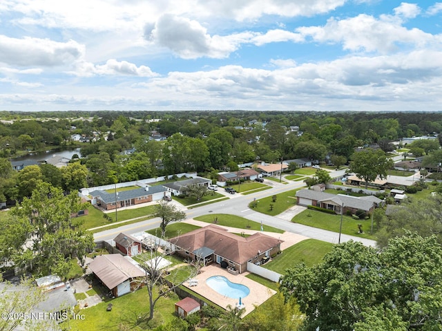 706 Montego Rd E, Jacksonville, FL 32216 - birds eye view of property featuring a water view and a residential view