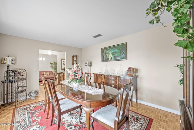 706 Montego Rd E, Jacksonville, FL 32216 - dining room featuring visible vents and baseboards