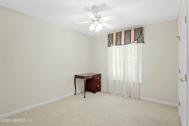 4261 Via Valencia Cir, Jacksonville, FL 32217 - spare room with ceiling fan, baseboards, and carpet floors