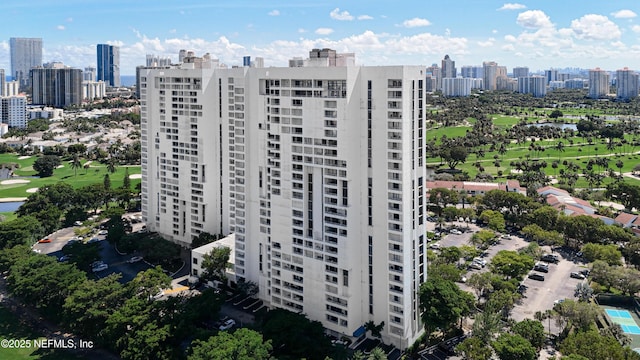 20225 NE 34th Ct Unit 817, Miami, FL 33810 - birds eye view of property with a city view, view of golf course, and a water view