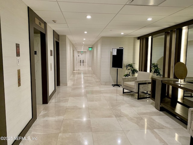 20225 NE 34th Ct Unit 817, Miami, FL 33810 - hallway featuring recessed lighting and a drop ceiling
