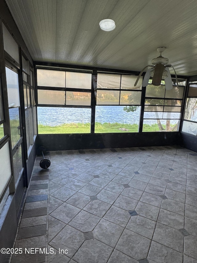1717 Derringer Rd, Jacksonville, FL 32225 - unfurnished sunroom with a ceiling fan