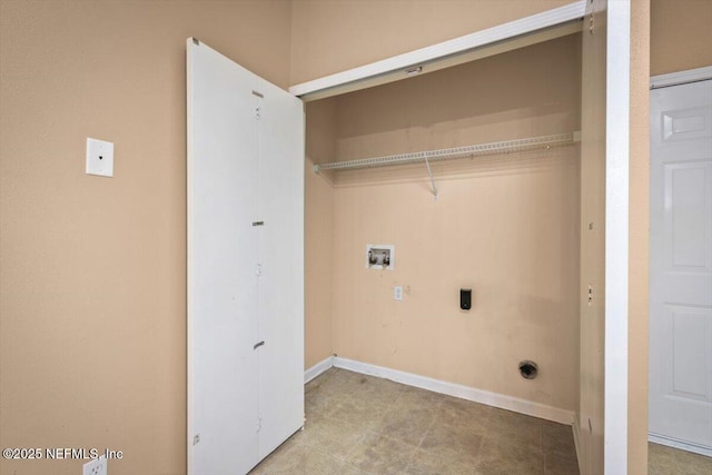 7831 Melvin Rd Unit 1, Jacksonville, FL 32210 - laundry room with baseboards, electric dryer hookup, laundry area, and washer hookup