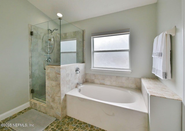 2612 S Waterleaf Dr, Saint Augustine, FL 32092 - full bathroom featuring a bath and a shower stall