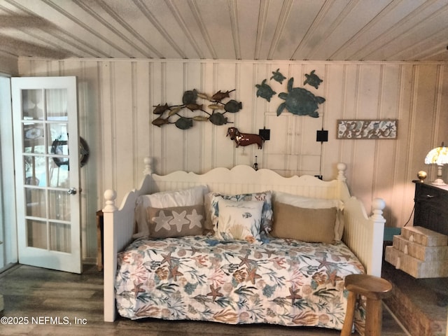 512 Clinton Dr, Orange Park, FL 32073 - bedroom with wood finished floors and wood ceiling