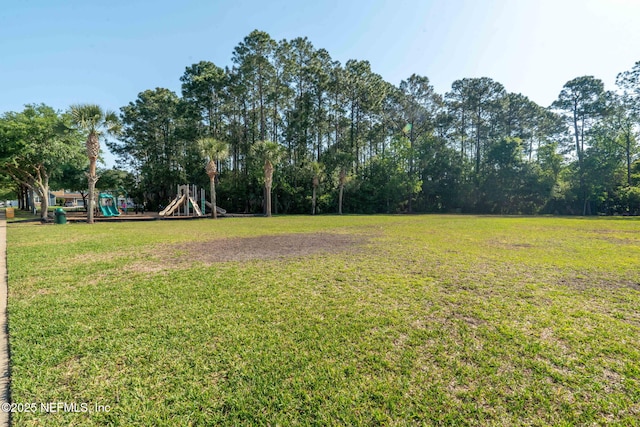 view of yard with playground community