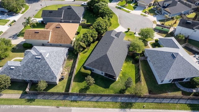 aerial view featuring a residential view