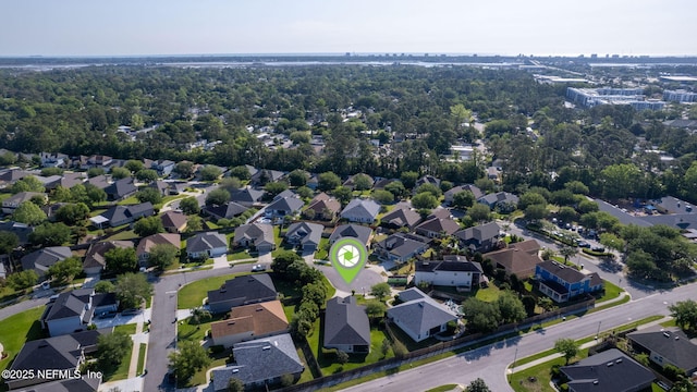 drone / aerial view featuring a residential view