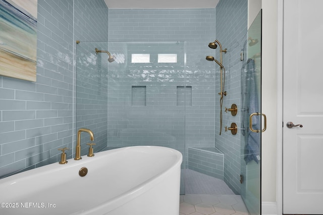 52 Sunshine Bass Ct, Ponte Vedra, FL 32081 - full bathroom with a freestanding bath and a shower stall