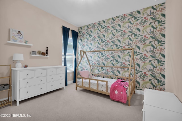 52 Sunshine Bass Ct, Ponte Vedra, FL 32081 - bedroom with wallpapered walls, carpet, and baseboards