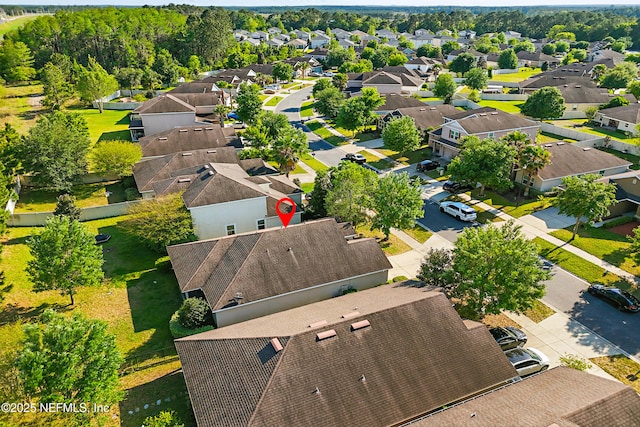aerial view featuring a residential view