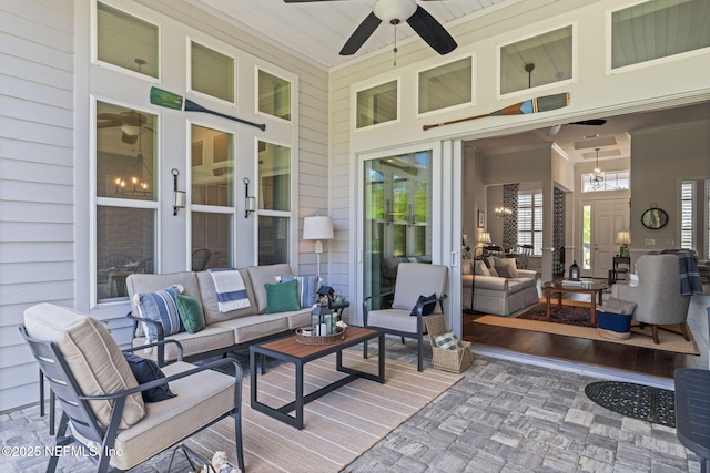 441 Anthem Ridge Dr, Ponte Vedra, FL 32081 - exterior space featuring ceiling fan and an outdoor hangout area
