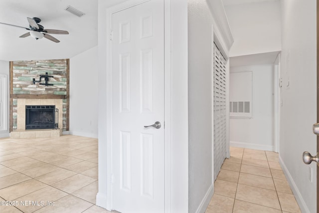 765 Sea Oats Bay, Ponte Vedra Beach, FL 32082 - hallway with baseboards, visible vents, and light tile patterned floors