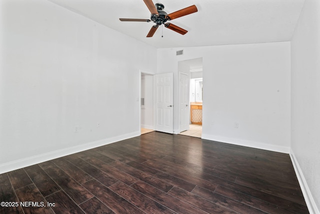765 Sea Oats Bay, Ponte Vedra Beach, FL 32082 - unfurnished room with visible vents, baseboards, ceiling fan, and wood finished floors