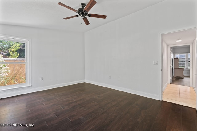 765 Sea Oats Bay, Ponte Vedra Beach, FL 32082 - empty room with baseboards, ceiling fan, and wood finished floors