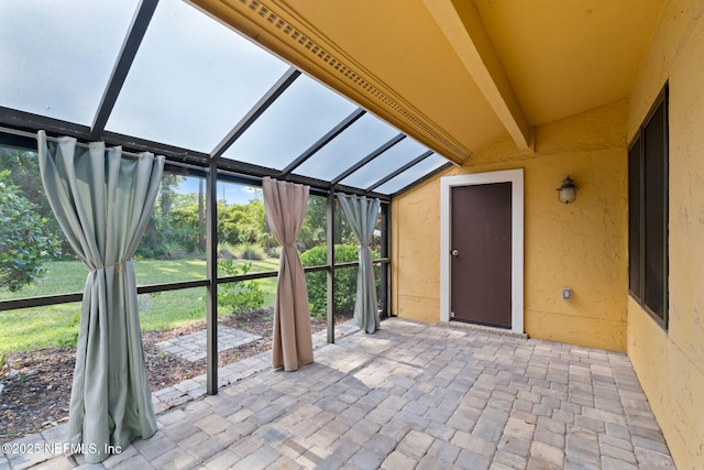 765 Sea Oats Bay, Ponte Vedra Beach, FL 32082 - unfurnished sunroom featuring beam ceiling