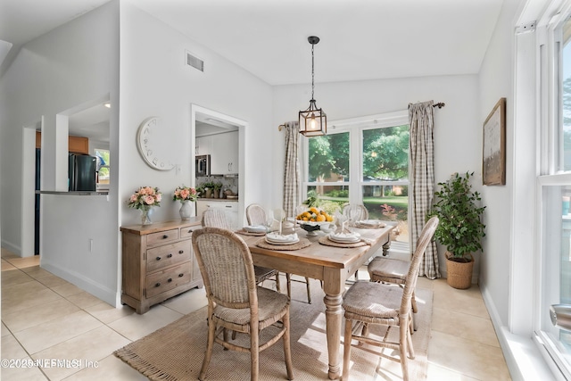 765 Sea Oats Bay, Ponte Vedra Beach, FL 32082 - dining space with baseboards, light tile patterned flooring, and visible vents