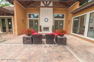810 Sandpiper Ln, Ponte Vedra Beach, FL 32082 - view of patio featuring french doors and an outdoor hangout area