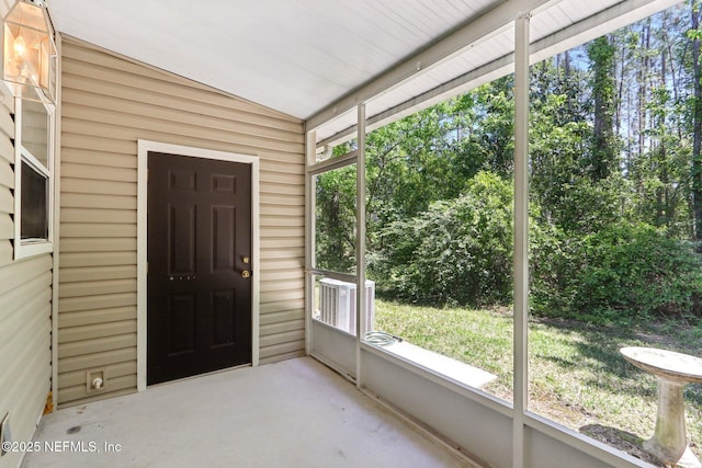 unfurnished sunroom with a wealth of natural light