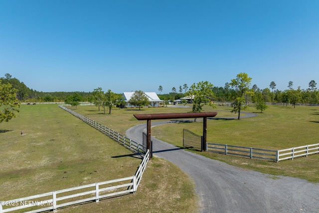 exterior space featuring gravel driveway