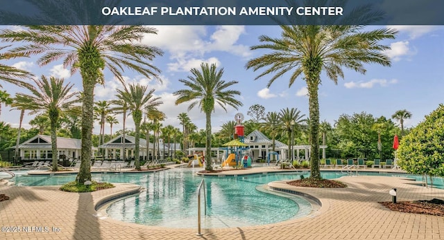 3937 Oak Mill Rd, Orange Park, FL 32065 - community pool featuring a patio area