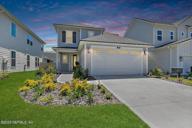 159 Seabrook Village Ave, Ponte Vedra, FL 32081 - traditional-style house featuring an attached garage, concrete driveway, and a yard