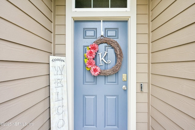 view of doorway to property