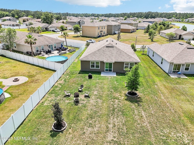 bird's eye view featuring a residential view