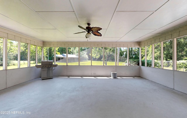 4147 Saunders Dr, Middleburg, FL 32068 - unfurnished sunroom featuring a ceiling fan