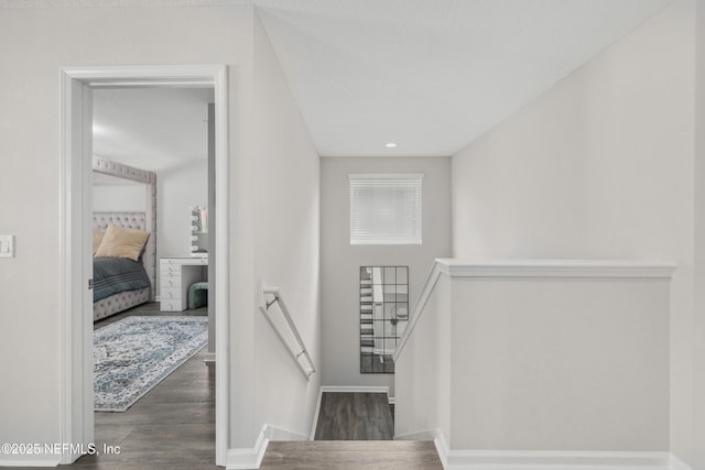 190 Palisade Dr, Saint Augustine, FL 32092 - staircase featuring baseboards and wood finished floors