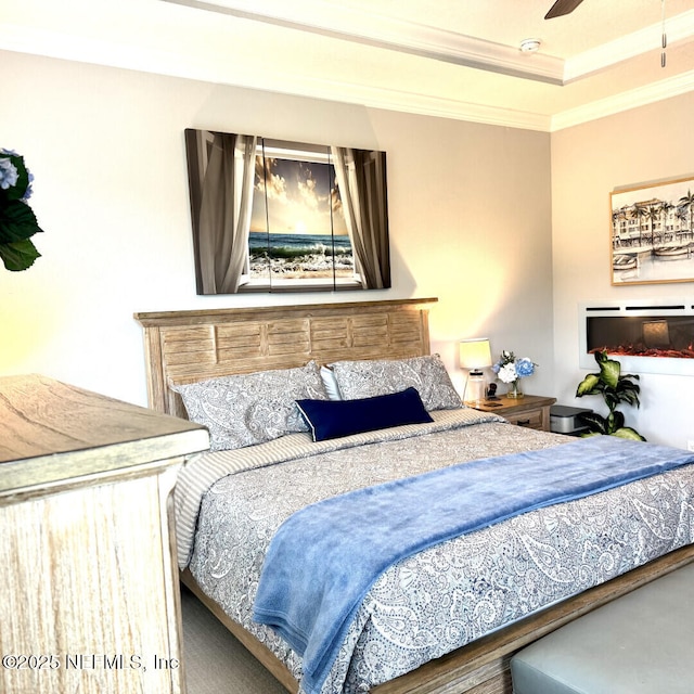 273 Caribbean Pl, Saint Johns, FL 32259 - bedroom with ornamental molding and a tray ceiling