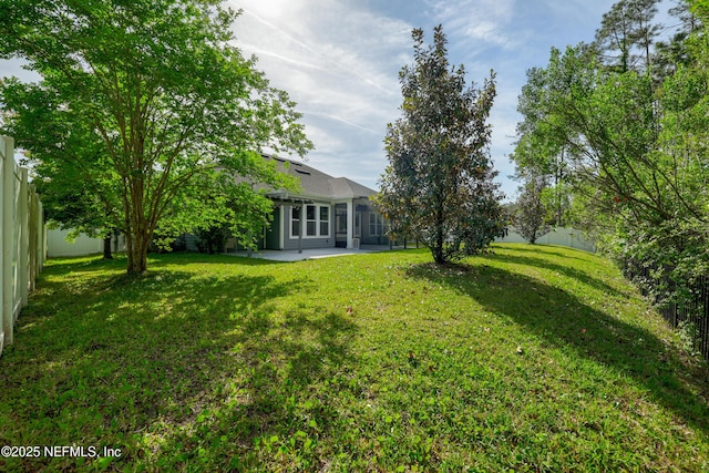 121 Oxford Estates Way, Saint Johns, FL 32259 - view of yard with a sunroom, fence, and a patio area