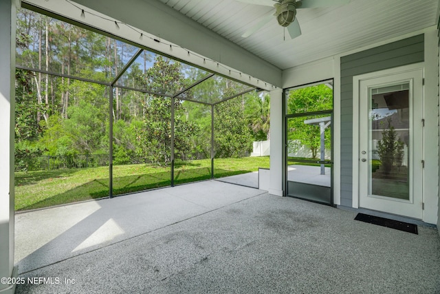 121 Oxford Estates Way, Saint Johns, FL 32259 - unfurnished sunroom with a ceiling fan