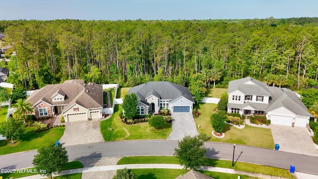 121 Oxford Estates Way, Saint Johns, FL 32259 - drone / aerial view featuring a wooded view and a residential view