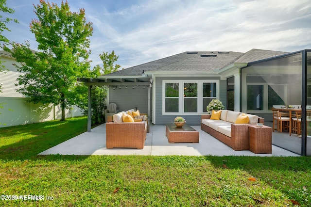 121 Oxford Estates Way, Saint Johns, FL 32259 - rear view of property with an outdoor hangout area, a yard, and a patio area