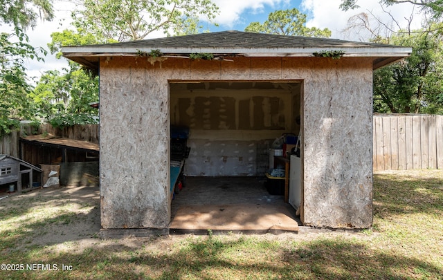 8413 Free Ave, Jacksonville, FL 32211 - view of shed featuring a garage and fence