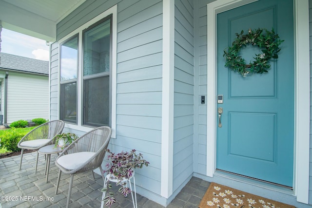 property entrance with a porch